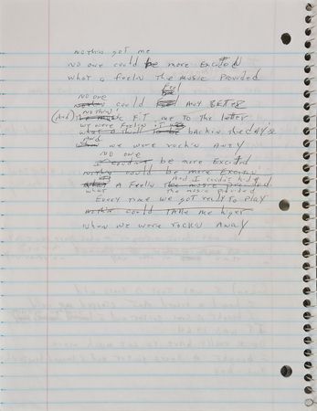 Lot #2338 Brad Delp's Notebook with Handwritten Notes and Lyrics - Image 12