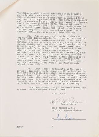 Lot #2483  Prince Signed Document - Image 7