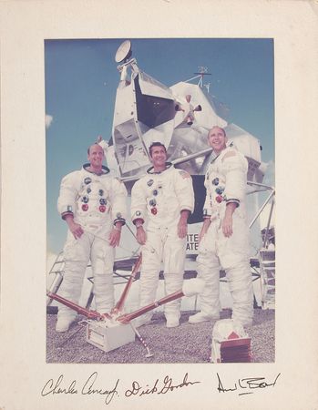 Lot #31 Dave Scottâ??s Apollo 12 Oversized Signed Photograph Signed Photograph - Image 1