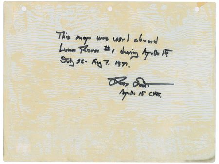 Lot #36 Dave Scott's Lunar Surface-Used Apollo 15 Lunar Rover Bearing Map: Used on the lunar surface for the Lunar Rover's first excursions on Apollo 15 - Image 2