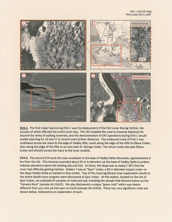 Lot #36 Dave Scott's Lunar Surface-Used Apollo 15 Lunar Rover Bearing Map: Used on the lunar surface for the Lunar Rover's first excursions on Apollo 15 - Image 4