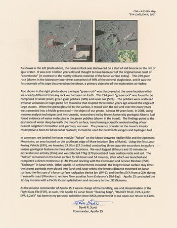 Lot #36 Dave Scott's Lunar Surface-Used Apollo 15 Lunar Rover Bearing Map: Used on the lunar surface for the Lunar Rover's first excursions on Apollo 15 - Image 5