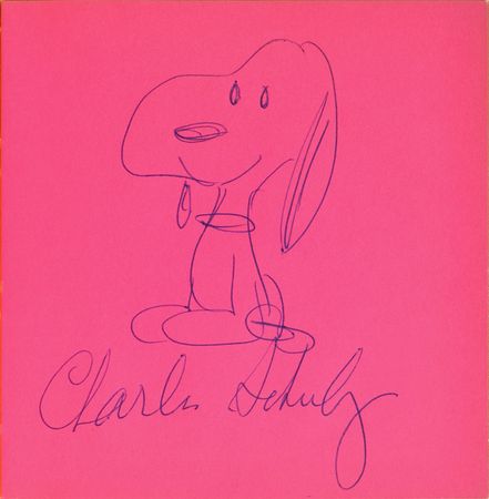 Lot #760 Charles Schulz Sketch in Book - Image 1
