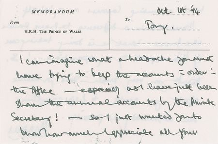 Lot #217 Prince Charles Handwritten Letter Signed - Image 1