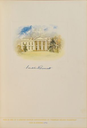 Lot #105 Franklin D. Roosevelt: The Jos. Schlitz Brewing Company's 1936 Democratic Book?signed by the repealer of prohibition - Image 1