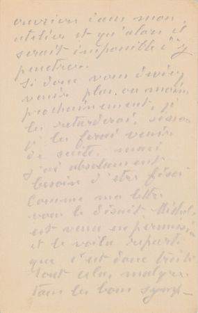 Lot #396 Claude Monet: Monet yearns for peace in World War I: 