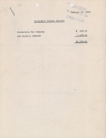 Lot #606 Elizabeth Taylor Signed Document - Image 2