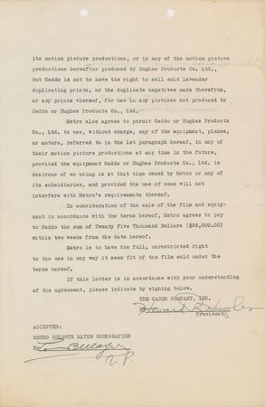 Lot #584 Howard Hughes and Louis B. Mayer: 