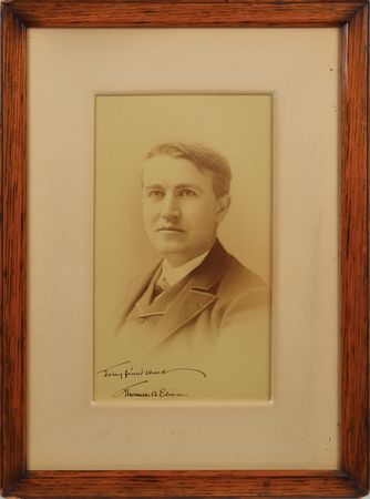 Lot #5 Thomas Edison: Striking portrait of Edison