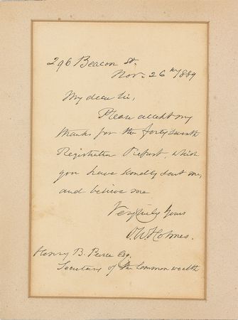 Lot #458 Oliver Wendell Holmes, Sr - Image 1