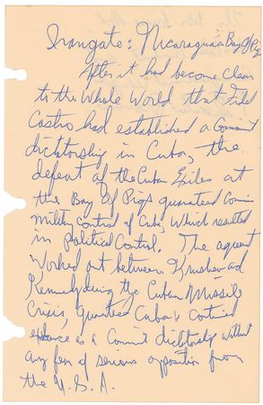 Lot #253 Eldridge Cleaver Handwritten Manuscript - Image 1