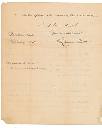 Lot #155 George Clymer: As president of the Philadelphia Bank, Clymer writes to 