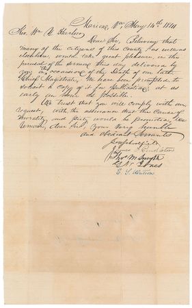 Lot #66 William Henry Harrison: Funeral plans for the short-lived president - Image 2