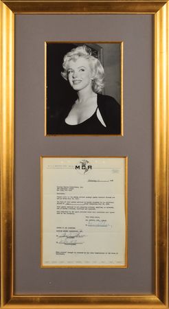 Lot #591 Marilyn Monroe: One-year extension for Marilyn Monroe Productions - Image 1