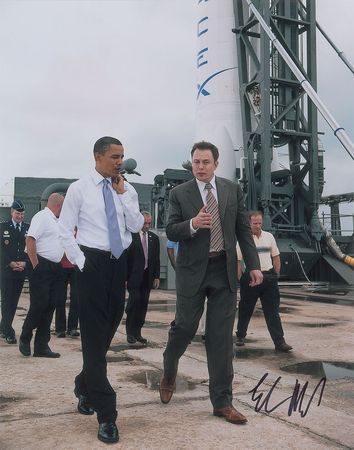 Lot #54. Elon Musk Signed Photograph