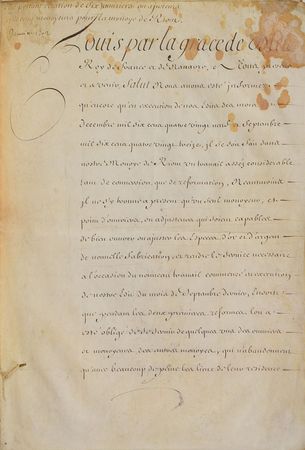 Lot #215 King Louis XIV Signed Document - Image 1