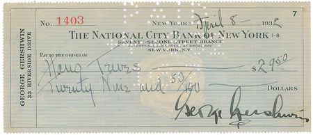 Lot #478 George and Ira Gershwin: 