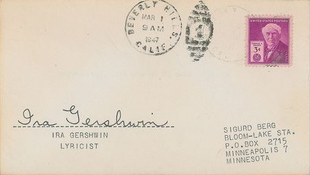 Lot #478 George and Ira Gershwin: 