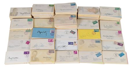 Lot #589 Lifetime Collection of Covers: Over 2,000 autographs from 20th century notablesâ??from Charles Addams to Alvin C. York - Image 5