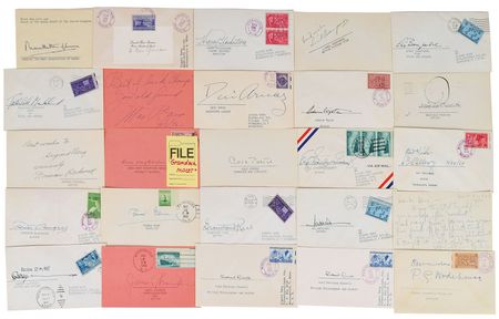 Lot #589 Lifetime Collection of Covers: Over 2,000 autographs from 20th century notablesâ??from Charles Addams to Alvin C. York - Image 14