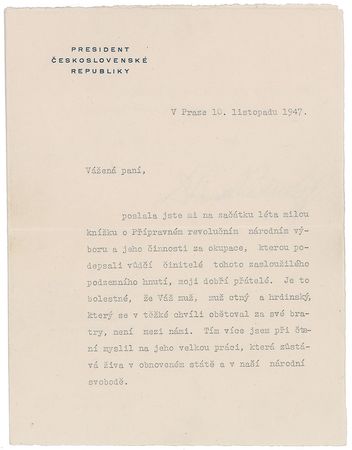 Lot #246 Edvard Benes - Image 1