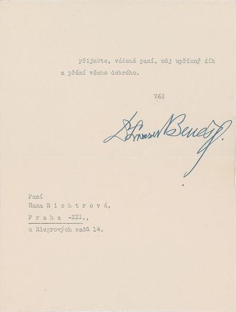 Lot #246 Edvard Benes - Image 2