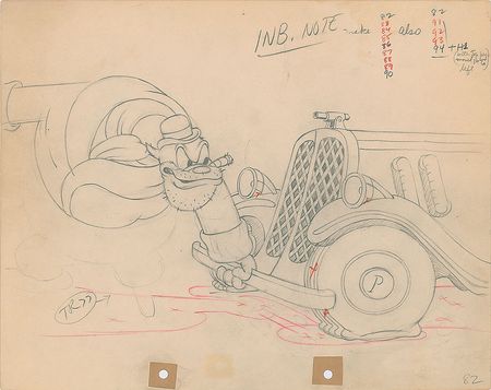 Lot #772 Peg Leg Pete production drawings from Mickey's Service Station Production Drawings - Image 1