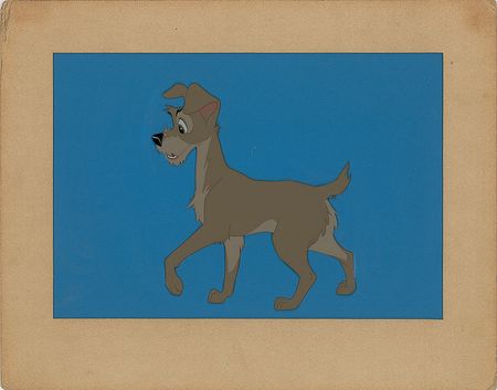 Lot #837 Tramp production cel from Lady and the Tramp Production Cel - Image 1