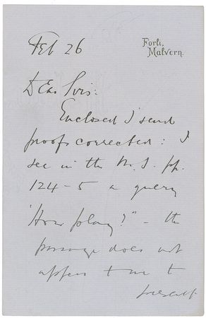 Lot #473 Edward Elgar Handwritten Letter Signed - Image 1