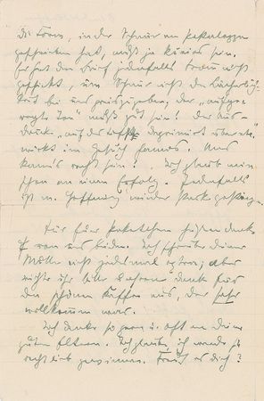 Lot #395 Franz Marc: Rare letter featuring a sketch of 'Grazing Horses IV (The Red Horses)' - Image 2
