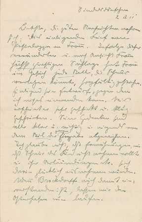 Lot #395 Franz Marc: Rare letter featuring a sketch of 'Grazing Horses IV (The Red Horses)' - Image 4