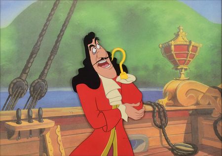 Lot #832 Captain Hook production cel from Peter Pan Production Cel - Image 2