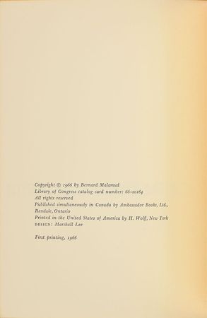 Lot #463 Bernard Malamud Book - Image 2