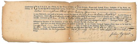 Lot #306 James Wilson: Sought-after 1776 signature of the Pennsylvania signer - Image 2