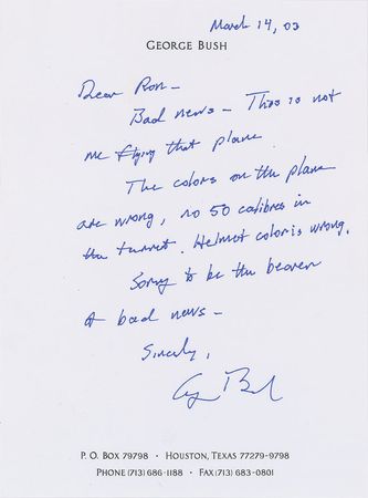 Lot #136 George Bush Handwritten Letter Signed - Image 1