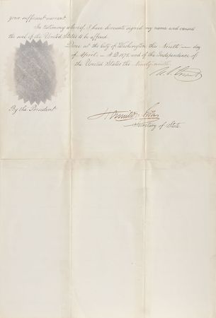 Lot #81 U. S. Grant: Extradition from France for a fugitive accused of 