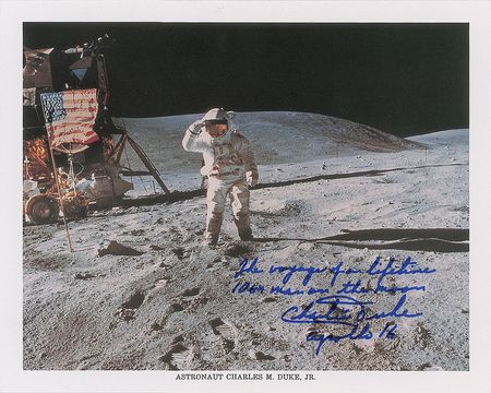 Lot #378 Charlie Duke Signed Photographs - Image 1