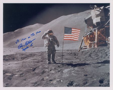 Lot #366 Apollo 15: Irwin and Scott Signed Photographs - Image 1