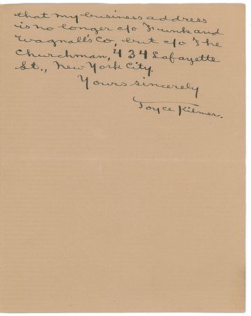 Lot #459 Joyce Kilmer Handwritten Letter Signed - Image 2