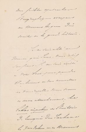 Lot #461 Alphonse de Lamartine Handwritten Letter Signed - Image 2