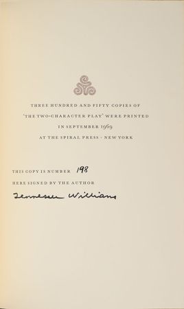Lot #471 Tennessee Williams Book - Image 1