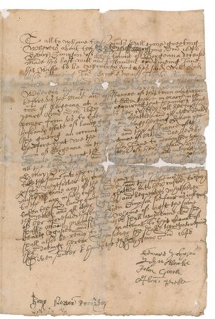 Lot #161 Edward Johnson Signed Document - Image 3
