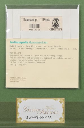 Lot #780 Snow White and Doves production cels from Snow White and the Seven Dwarfs: Fabulous Courvoisier set-up from the beginning of Snow White - Image 3
