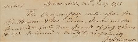 Lot #65 William Henry Harrison: Harrison trades with the 