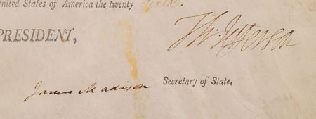 Lot #60 Thomas Jefferson and James Madison: Jefferson-Madison land grant for a Canadian refugee - Image 2