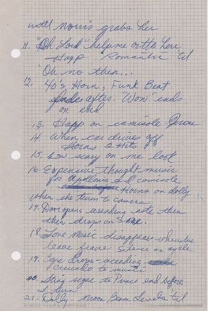 Lot #6021  Prince's Purple Rain Nine-Page Handwritten Musical Enhancement Notes - Image 4