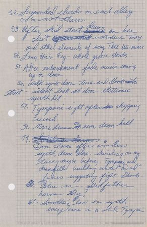 Lot #6021  Prince's Purple Rain Nine-Page Handwritten Musical Enhancement Notes - Image 7