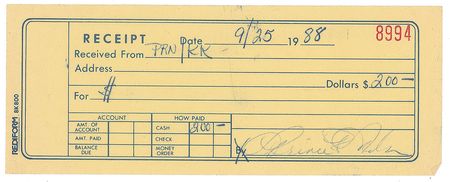 Lot #6180  Prince Set of (3) Petty Cash Receipts - Image 1