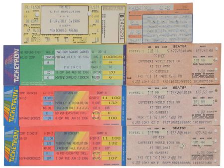 Lot #6164  Prince Collection of (8) Parade, Lovesexy, and Act 1 Concert Tickets - Image 1