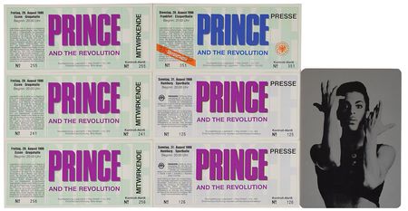 Lot #6100  Prince Collection of (6) Parade European Concert Tickets and Invitations - Image 1